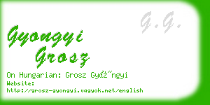 gyongyi grosz business card